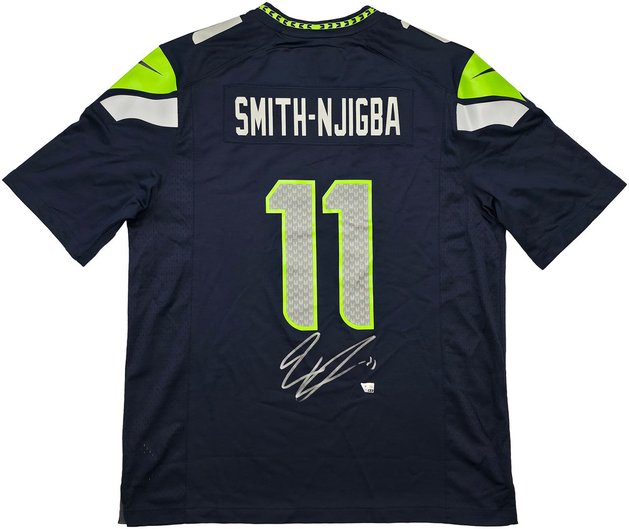 Seattle Seahawks Jaxon Smith-Njigba Autographed Blue Nike Jersey Size XL Fanatics Holo Stock #262364