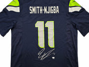 Seattle Seahawks Jaxon Smith-Njigba Autographed Blue Nike Jersey Size XL Fanatics Holo Stock #262364