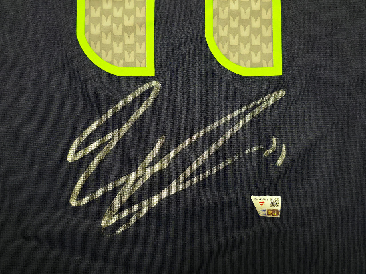 Seattle Seahawks Jaxon Smith-Njigba Autographed Blue Nike Jersey Size XL Fanatics Holo Stock #262364