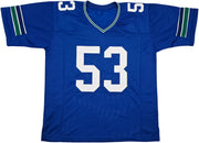 Seattle Seahawks Malcolm Smith Autographed Blue Jersey "SB LXVIII MVP" Beckett BAS Witness Stock #262117