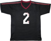 Texas A&M Aggies Johnny Manziel Autographed Black Jersey "12 HT" Beckett BAS Witness Stock #262056