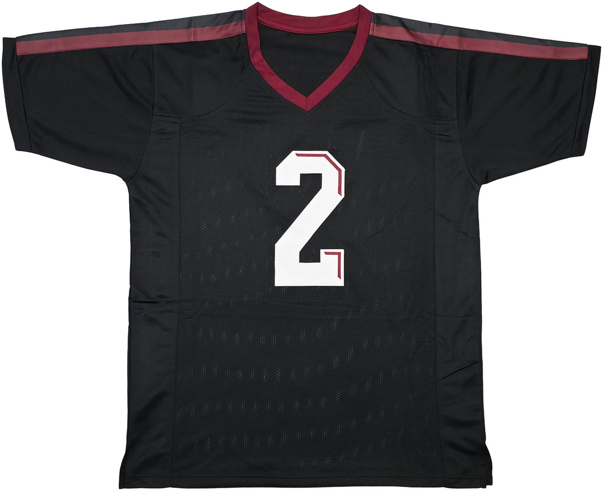 Texas A&M Aggies Johnny Manziel Autographed Black Jersey "12 HT" Beckett BAS Witness Stock #262056