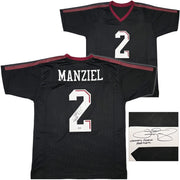 Texas A&M Aggies Johnny Manziel Autographed Black Jersey "Johnny F'cking Football" Beckett BAS Witness Stock #262053