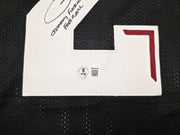 Texas A&M Aggies Johnny Manziel Autographed Black Jersey "Johnny F'cking Football" Beckett BAS Witness Stock #262053