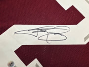 Texas A&M Aggies Johnny Manziel Autographed Maroon Jersey Beckett BAS Witness Stock #262054