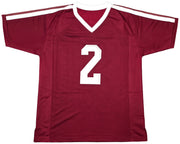 Texas A&M Aggies Johnny Manziel Autographed Maroon Jersey Beckett BAS Witness Stock #262054