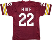 Boston College Eagles Doug Flutie Autographed Red Jersey Beckett BAS Witness Stock #260077