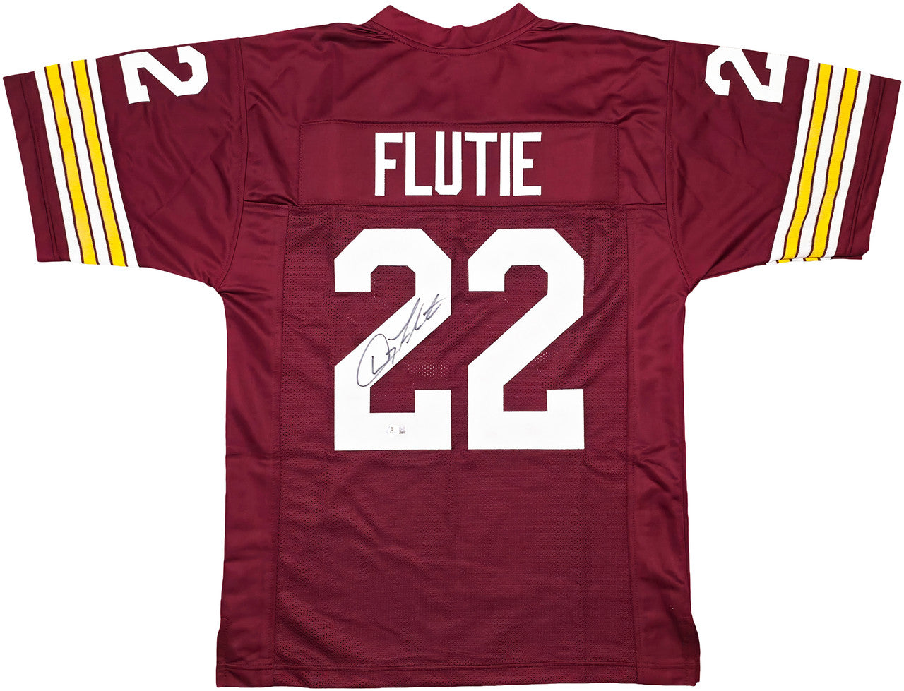 Boston College Eagles Doug Flutie Autographed Red Jersey Beckett BAS Witness Stock #260077