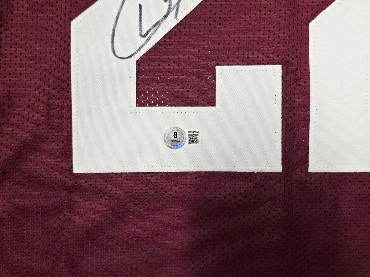 Boston College Eagles Doug Flutie Autographed Red Jersey Beckett BAS Witness Stock #260077