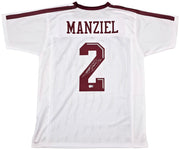 Texas A&M Aggies Johnny Manziel Autographed White Jersey "12 HT" Beckett BAS Witness Stock #262055
