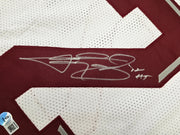 Texas A&M Aggies Johnny Manziel Autographed White Jersey "12 HT" Beckett BAS Witness Stock #262055