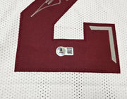 Texas A&M Aggies Johnny Manziel Autographed White Jersey "12 HT" Beckett BAS Witness Stock #262055