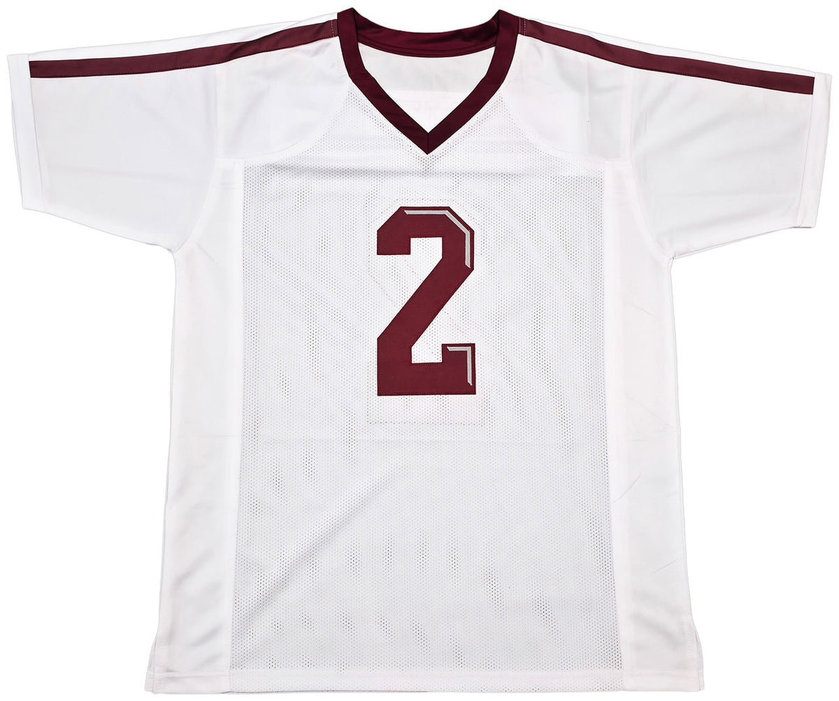 Texas A&M Aggies Johnny Manziel Autographed White Jersey "12 HT" Beckett BAS Witness Stock #262055