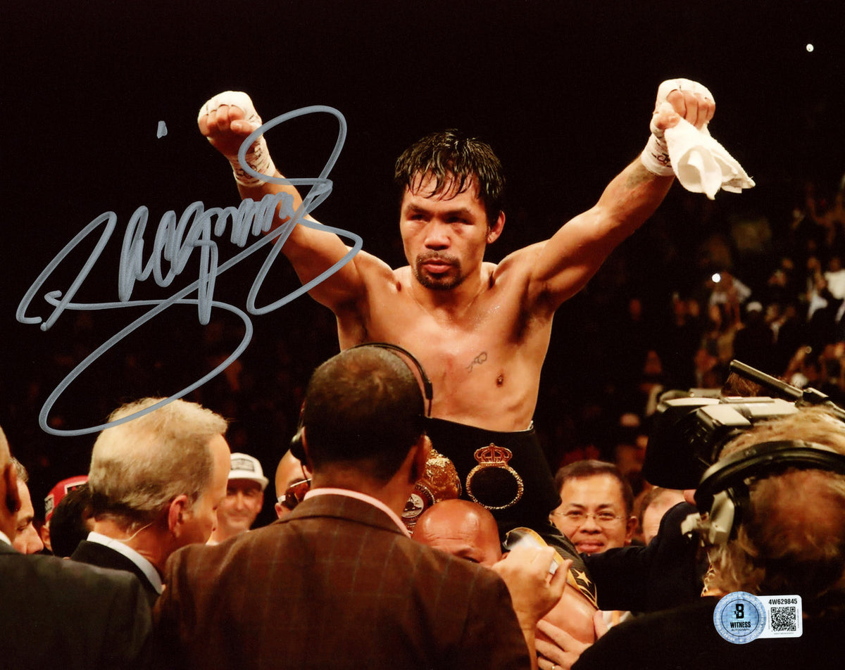Manny Pacquiao Autographed 8x10 Photo Beckett BAS Witness Stock #262345