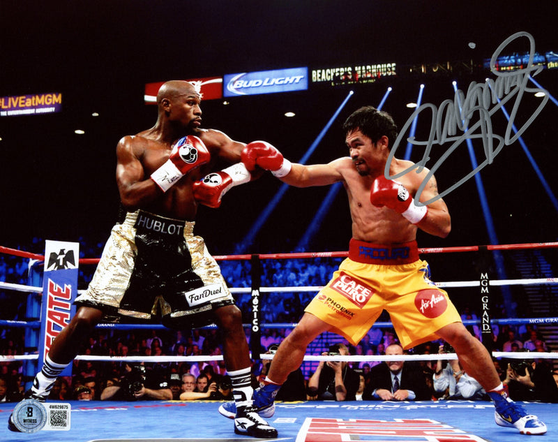 Manny Pacquiao Autographed 8x10 Photo Beckett BAS Witness Stock #262346