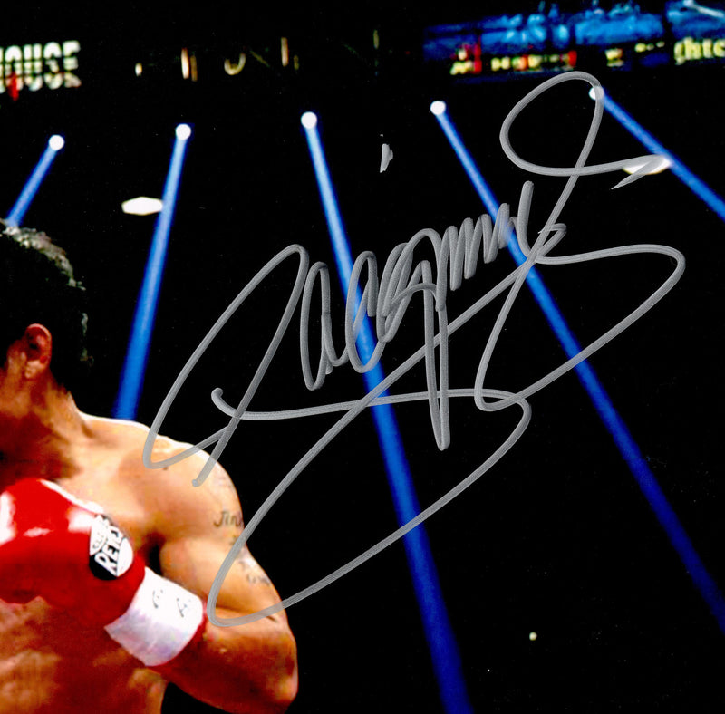 Manny Pacquiao Autographed 16x20 Photo Beckett BAS Witness Stock #262350