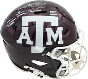 Johnny Manziel Autographed Texas A&M Aggies Maroon Full Size Authentic Hyper Speed Flex Helmet "2012 All American Badass, Money Manziel, 12 HT, Johnny F'ckin Football" Beckett BAS Witness Stock #261978