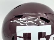 Johnny Manziel Autographed Texas A&M Aggies Maroon 2020 Full Size Speed Replica Helmet "12 HT" Beckett BAS Witness Stock #261979