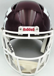 Johnny Manziel Autographed Texas A&M Aggies Maroon 2020 Full Size Speed Replica Helmet "12 HT" Beckett BAS Witness Stock #261979