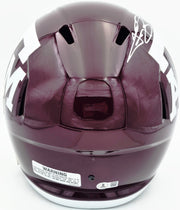 Johnny Manziel Autographed Texas A&M Aggies Maroon 2020 Full Size Speed Replica Helmet "12 HT" Beckett BAS Witness Stock #261979