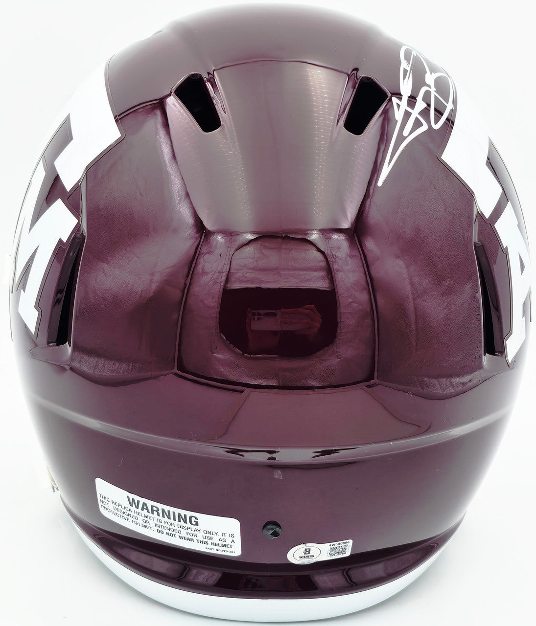 Johnny Manziel Autographed Texas A&M Aggies Maroon 2020 Full Size Speed Replica Helmet "12 HT" Beckett BAS Witness Stock #261979