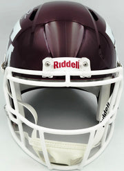 Johnny Manziel Autographed Texas A&M Aggies Maroon 2020 Full Size Speed Replica Helmet "Johnny F'cking Football" Beckett BAS Witness Stock #261980