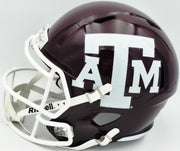 Johnny Manziel Autographed Texas A&M Aggies Maroon 2020 Full Size Speed Replica Helmet "Johnny F'cking Football" Beckett BAS Witness Stock #261980
