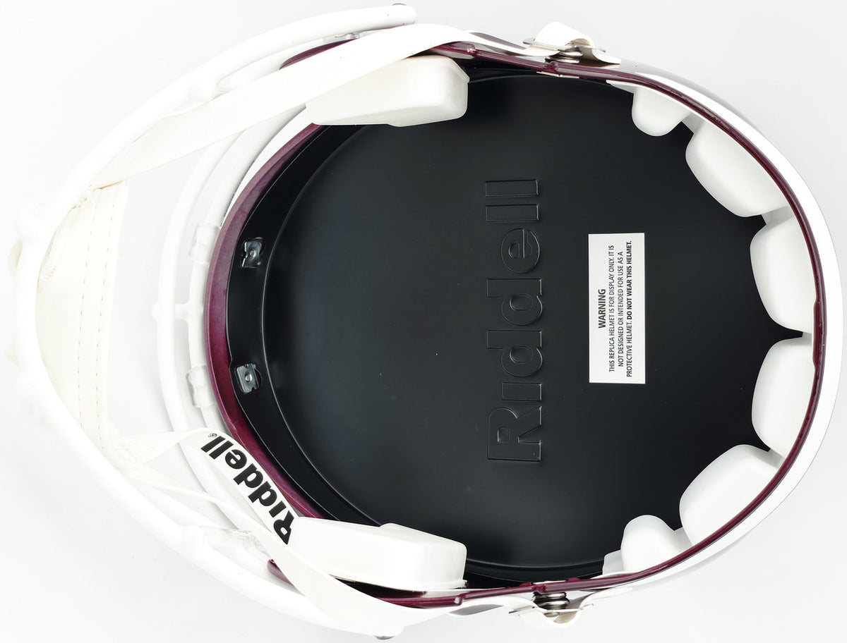 Johnny Manziel Autographed Texas A&M Aggies Maroon 2020 Full Size Speed Replica Helmet "Johnny F'cking Football" Beckett BAS Witness Stock #261980