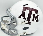 Johnny Manziel Autographed Texas A&M Aggies White Full Size Speed Replica Helmet "Johnny F'cking Football" Beckett BAS Witness Stock #261981