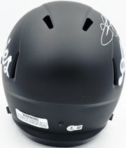 Johnny Manziel Autographed Texas A&M Aggies Black Full Size Script Logo Speed Replica Helmet "12 HT" Beckett BAS Witness Stock #261983
