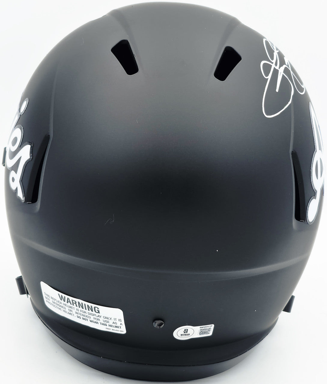 Johnny Manziel Autographed Texas A&M Aggies Black Full Size Script Logo Speed Replica Helmet "12 HT" Beckett BAS Witness Stock #261983