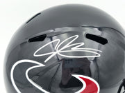 Andre Johnson Autographed Houston Texans Blue 2024 Full Size Speed Replica Helmet Beckett BAS Witness Stock #262068