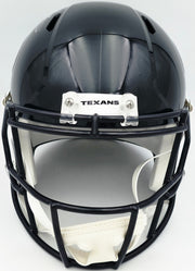 Andre Johnson Autographed Houston Texans Blue 2024 Full Size Speed Replica Helmet Beckett BAS Witness Stock #262068