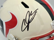 Andre Johnson Autographed Houston Texans Cream Retro Full Size Speed Replica Helmet Beckett BAS Witness Stock #262070
