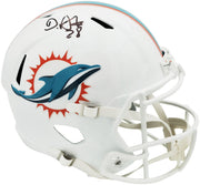 De'Von Achane Autographed Miami Dolphins White Full Size Speed Replica Helmet Beckett BAS Witness Stock #262074