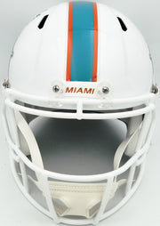 De'Von Achane Autographed Miami Dolphins White Full Size Speed Replica Helmet Beckett BAS Witness Stock #262074