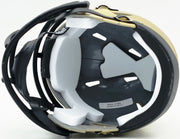 Johnny Manziel Autographed Texas A&M Aggies Gold Heisman Logo Speed Mini Helmet "12 HT" Beckett BAS Witness Stock #262057
