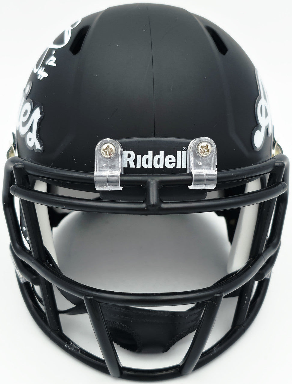 Johnny Manziel Autographed Texas A&M Black Aggies Script Logo Speed Mini Helmet "12 HT" Beckett BAS Witness Stock #262058