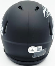 Johnny Manziel Autographed Texas A&M Black Aggies Script Logo Speed Mini Helmet "12 HT" Beckett BAS Witness Stock #262058