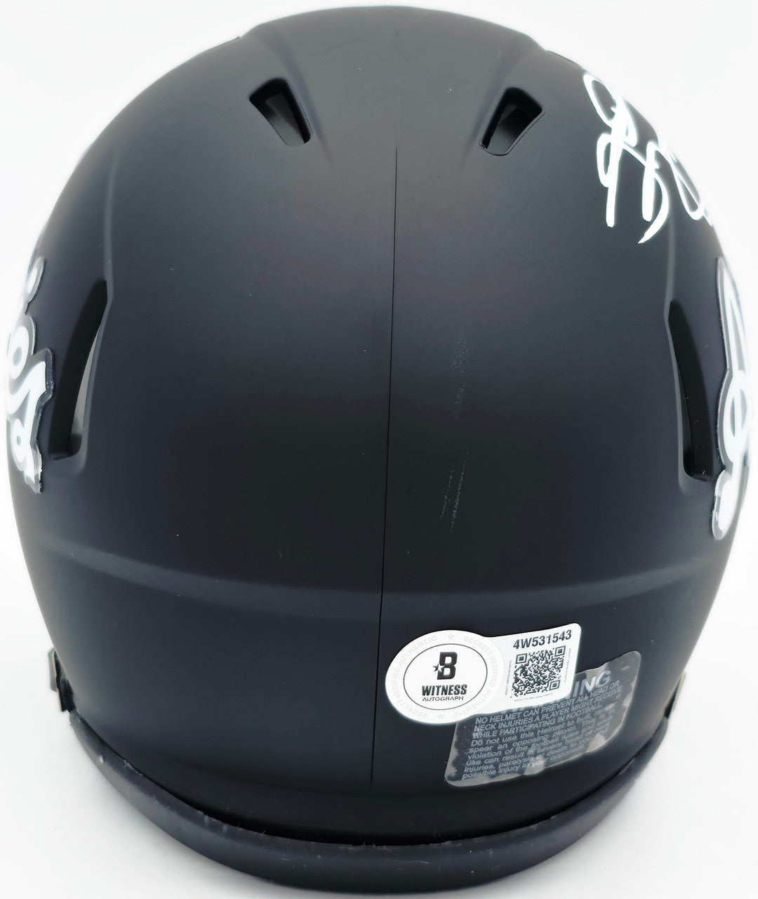 Johnny Manziel Autographed Texas A&M Black Aggies Script Logo Speed Mini Helmet "12 HT" Beckett BAS Witness Stock #262058