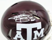 Johnny Manziel Autographed Texas A&M Aggies Maroon Speed Mini Helmet "12 HT" Beckett BAS Witness Stock #262059