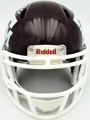 Johnny Manziel Autographed Texas A&M Aggies Maroon Speed Mini Helmet "12 HT" Beckett BAS Witness Stock #262059