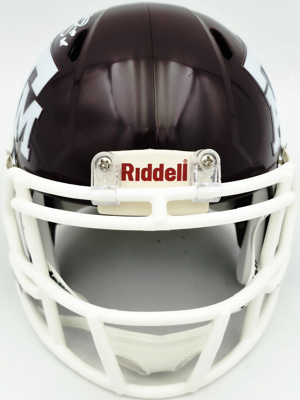 Johnny Manziel Autographed Texas A&M Aggies Maroon Speed Mini Helmet "12 HT" Beckett BAS Witness Stock #262059