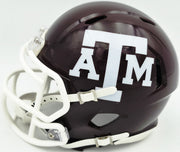 Johnny Manziel Autographed Texas A&M Aggies Maroon Speed Mini Helmet "12 HT" Beckett BAS Witness Stock #262059