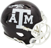 Johnny Manziel Autographed Texas A&M Aggies Maroon Speed Mini Helmet Beckett BAS Witness Stock #262060