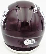Johnny Manziel Autographed Texas A&M Aggies Maroon Speed Mini Helmet Beckett BAS Witness Stock #262060