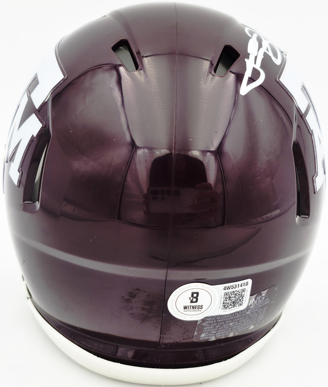 Johnny Manziel Autographed Texas A&M Aggies Maroon Speed Mini Helmet Beckett BAS Witness Stock #262060