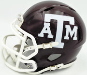 Johnny Manziel Autographed Texas A&M Aggies Maroon Speed Mini Helmet Beckett BAS Witness Stock #262060