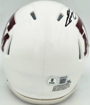 Johnny Manziel Autographed Texas A&M Aggies White Speed Mini Helmet Beckett BAS Witness Stock #262061