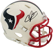 Andre Johnson Autographed Houston Texans Cream Retro Speed Mini Helmet Beckett BAS Witness Stock #262071
